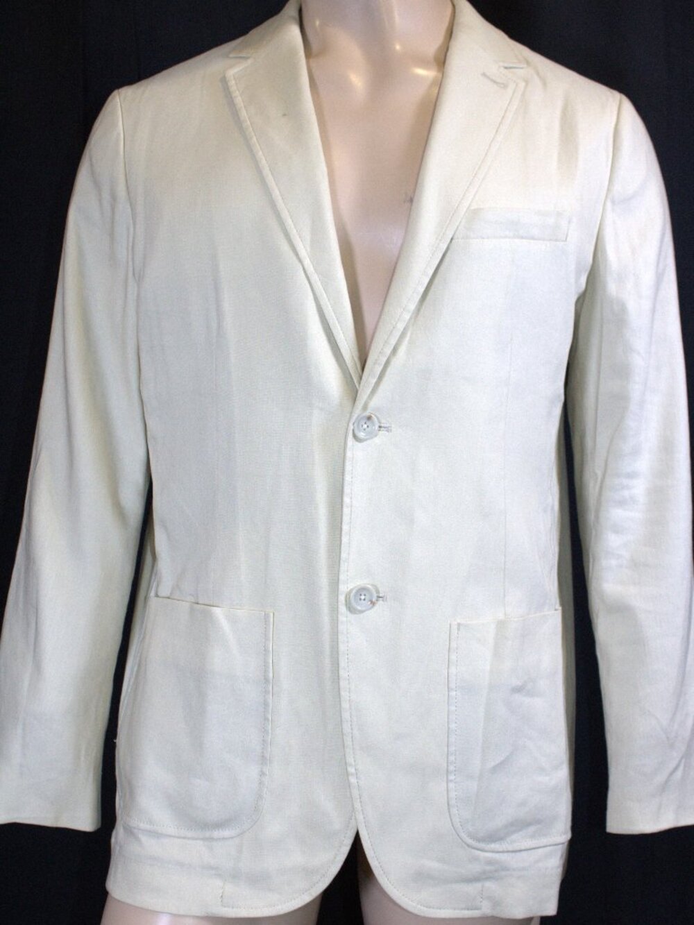 Tommy Hilfiger Blazer 42R Khaki Unstructured Linen Viscose Elastane $219.99 NWT